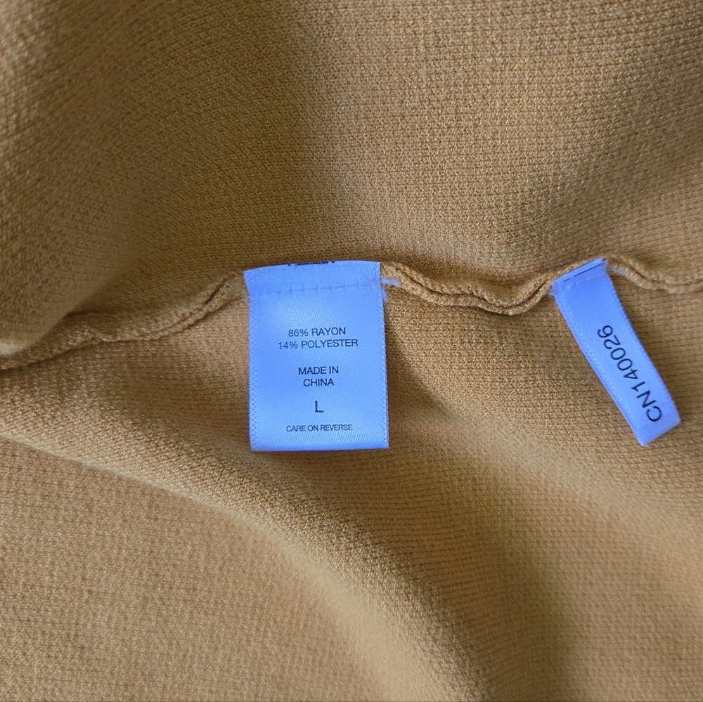 NWT New York & Company Mustard Draped Sweater - Picture 7 of 8